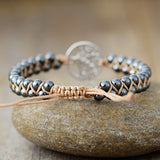 MQTIME  -  Alloy Natural Stone Braided Bracelet