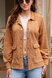 MQTIME  -  Snap Down Flap Pocket Long Sleeve Shacket
