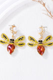 MQTIME  -  Natural Stone Bee Dangle Earrings