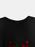 MQTIME  -  Full Size Reindeer Round Neck Long Sleeve T-Shirt