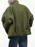 MQTIME  -  Full Size Snap Down Drop Shoulder Jacket