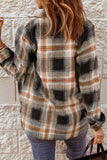 MQTIME  -  Plaid Collared Neck Button Up Long Sleeve Shirt