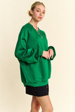 MQTIME  -  Round Neck Raglan Sleeve Sweatshirt