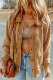 MQTIME  -  Snap Down Flap Pocket Long Sleeve Shacket