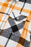 MQTIME  -  Plaid Snap Down Collared Neck Shacket