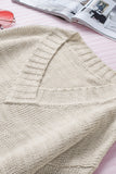 MQTIME  -  V-Neck Dropped Shoulder Sweater