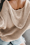 MQTIME  -  Distressed Zip Up Drawstring Hooded Cardigan