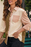 MQTIME  -  Contrast Plaid Button Down Long Sleeve Shirt