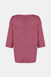 MQTIME  -  V-Neck Three-Quarter Sleeve Knit Top