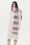 MQTIME  -  Fuzzy Contrast Striped Scarf