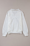 MQTIME  -   Quarter Zip Long Sleeve Sweatshirt