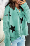 MQTIME  -  Distressed Drawstring Long Sleeve Hooded Sweater