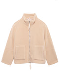 MQTIME  -   Turtleneck Zip Up Long Sleeve Plush Jacket