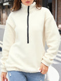 MQTIME  -  Turtleneck Half Zip Long Sleeve Sweatshirt