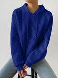 MQTIME  -  Drawstring Drop Shoulder Long Sleeve Hoodie