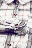MQTIME  -  Plaid Button Up Long Sleeve Shacket