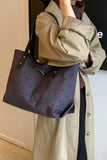 MQTIME  -  Polyester Bow Polka Dot Tote Bag