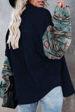 MQTIME  -  Pocketed Geometric Collared Neck Shacket