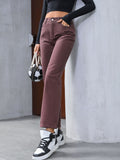 MQTIME  -  Straight Leg Jeans with Pockets