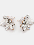 MQTIME  -   Rhinestone Flower Stud Earrings
