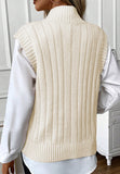 MQTIME  -  Cable Knit Turtleneck Sweater Vest