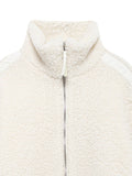 MQTIME  -   Zip Up Turtleneck Long Sleeve Plush Jacket