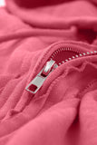 MQTIME  -  Exposed Seam Zip Up Long Sleeve Drawstring Hoodie