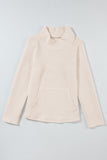 MQTIME  -  Textured Turtleneck Long Sleeve Sweatshirt