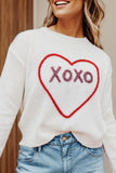 MQTIME  -  XOXO Round Neck Drop Shoulder Sweater