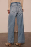 MQTIME  -  Tied Wide Leg Jeans with Pockets