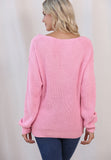 MQTIME  -  V-Neck Drop Shoulder Sweater