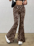 MQTIME  -  Leopard Flare Pants