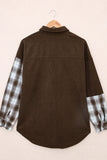 MQTIME  -  Plaid Button Up Drop Shoulder Shacket