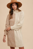 MQTIME  -  Annie Wear Color Block Turtleneck Sweater Dress