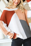 MQTIME  -  Color Block Drop Shoulder Long Sleeve Sweater