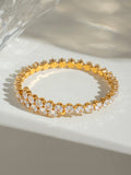 MQTIME  -   Stainless Steel Inlaid Zircon Bracelet