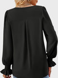 MQTIME  -  V-Neck Flounce Sleeve Top