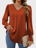 MQTIME  -  V-Neck Flounce Sleeve Top