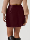 MQTIME  -  Buttoned High Rise Mini Skirt