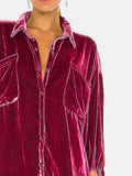 MQTIME  -  Collared Neck Button Down Long Sleeve Shirt
