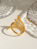 MQTIME  -    Stainless Steel Irregular Open Ring