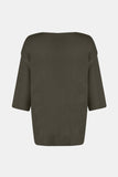 MQTIME  -  V-Neck Three-Quarter Sleeve Knit Top