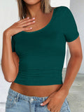MQTIME  -  Devine Scoop Neck Short Sleeve T-Shirt