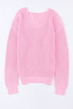 MQTIME  -  V-Neck Drop Shoulder Sweater