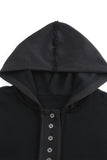 MQTIME  -  Exposed Seam Long Sleeve Hoodie