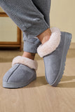MQTIME  -  Faux Fur Round Toe Platform Slippers