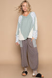 MQTIME  -  POL Lace Floral Round Neck Knit Top