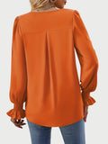 MQTIME  -  V-Neck Flounce Sleeve Top