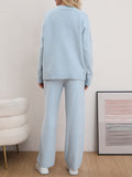 MQTIME  -  Mock Neck Long Sleeve Top and Pants Sweater Set