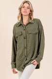 MQTIME  -  Checkered Button Down Dropped Shoulder Shacket